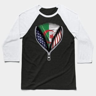 Algerian Flag  Algeria Flag American Flag Zip Down - Gift for Algerian From Algeria Baseball T-Shirt